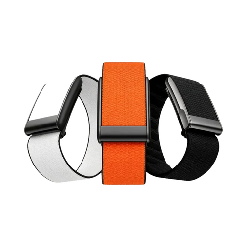 Health-Tracking Band in orange, black and white
